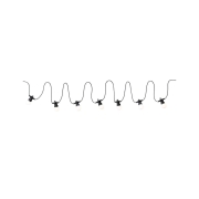 Plug & Shine 7er Party LED Lichterkette 6,8m IP44 Warmweiß 3000K 7x 0,2W
