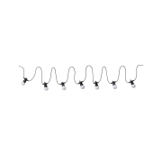 Plug & Shine 7er Party LED Lichterkette 6,8m IP44 Warmweiß 3000K 7x 0,2W