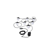 Plug & Shine 7er Party LED Lichterkette 6,8m IP44 Warmweiß 3000K 7x 0,2W