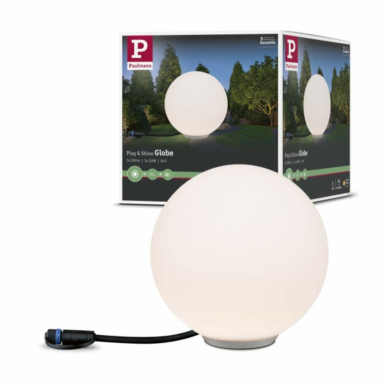 Paulmann Plug & Shine Lichtobjekt Globe IP67 3000K 24V