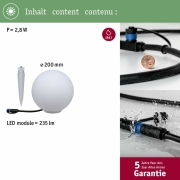 Plug & Shine Lichtobjekt Globe IP67 3000K 24V