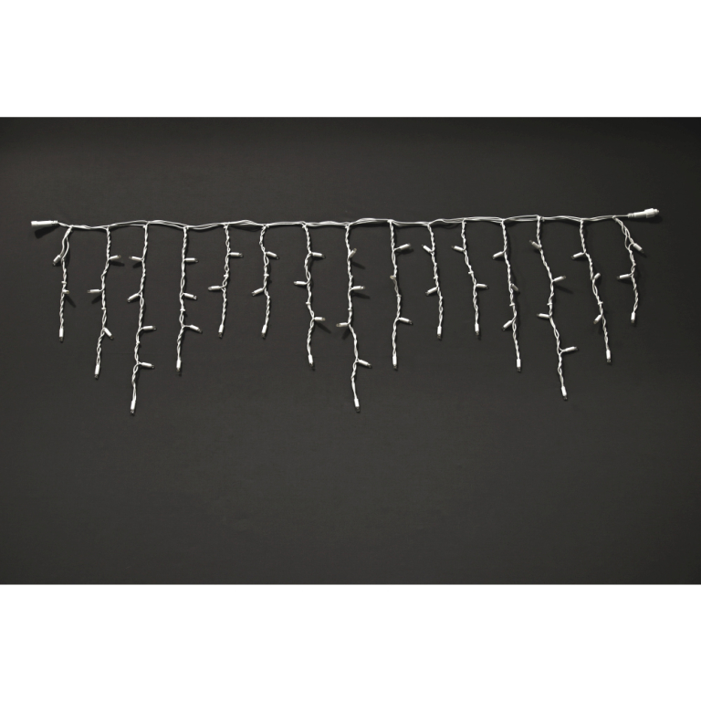 MK-Illumination Ice Lite®QF+,102 LED warm wh,12 flash LED wh,3m x 0,5m, weißes Kabel, 220-240V, 7W