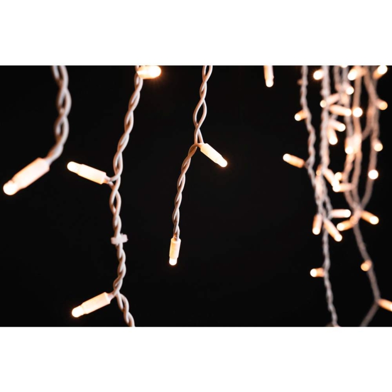 MK-Illumination Ice Lite®QF+,150 LEDww,24 flash LEDwh,3m x 0,9m, weißes Kabel, 220-240V, 10,5W