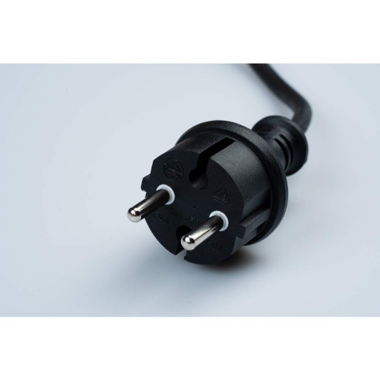 MK-Illumination QUICK FIX®QF+ main connector EU 1,5m, black cable
with rectifier, max. load capacity: 480W, 220-240V