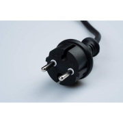 QUICK FIX®QF+ main connector EU 1,5m, black cable
with rectifier, max. load capacity: 480W, 220-240V