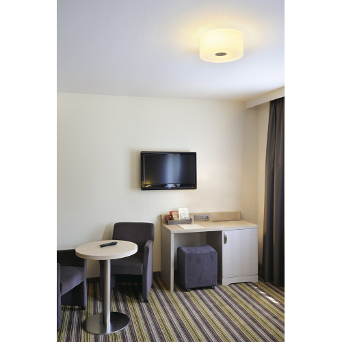 SLV MALANG Deckenleuchte, CL-1, rund, chrom/Glas satiniert, 2xE27, max. 2x60W