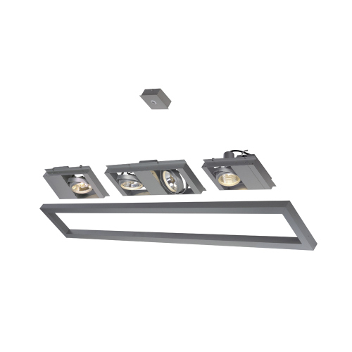AIXLIGHT PENDANT SYSTEM BASISRAHMEN 2, silbergrau, 160cm