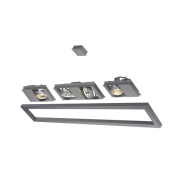 AIXLIGHT PENDANT SYSTEM BASISRAHMEN 2, silbergrau, 160cm