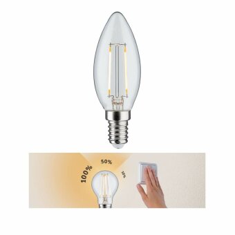 LED Kerze 2,5W E14 Klar 230 V 3-Stufen-dimmbar