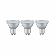 3er-Pack LED Reflektorlampe GU10 4W 230lm 2700K Alu