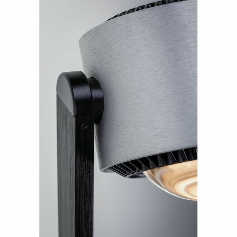 Aldan Steh-Leseleuchte dim LED 1x15,5W Schwarz/Alu gebürstet 230V Aluminium