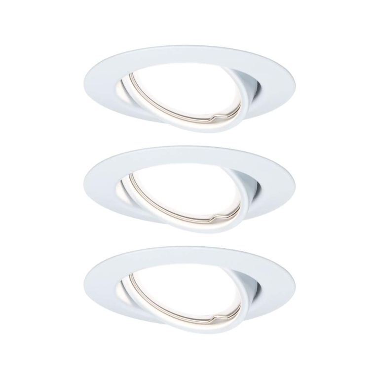 Paulmann Einbauleuchte LED Base rund 3x5W GU10 Weiß matt