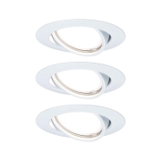 Einbauleuchte LED Base rund 3x5W GU10 Weiß matt