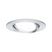 LED Einbauleuchte Nova Einzelleuchte rund 6.5W IP23 GU10 Alu gedreht schwenkbar 2700K 230V