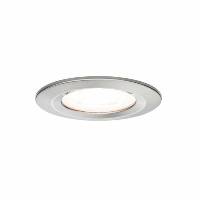 Einbauleuchte LED Nova rund 3x6,5W GU10 Eisen gebürstet