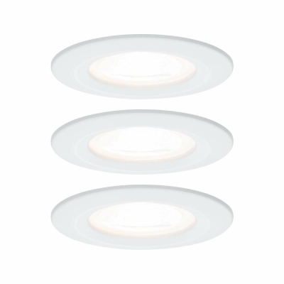 Paulmann LED Einbauleuchte Nova 3er Set rund 6.5W IP44 GU10 Weiß (matt) 2700K 230V