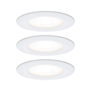LED Einbauleuchte Nova 3er Set rund 6.5W IP44 GU10 Weiß (matt) 2700K 230V