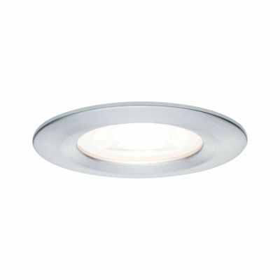 Paulmann LED Einbauleuchte Nova Einzelleuchte rund 6.5W IP44 GU10 Alu gedreht 2700K 230V