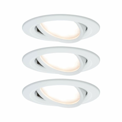 Paulmann LED Einbauleuchte Nova Coin 3er Set rund 6W IP23 Weiß (matt) schwenkbar 2700K 230V