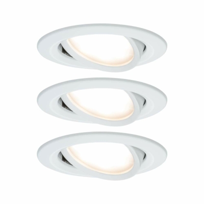 Alu rund Lampen1a gedreht Paulmann 6W IP23 3er Coin Basisset Nova 93451 Einbauleuchte LED Set |