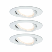LED Einbauleuchte Nova Coin 3er Set rund 6W IP23 Weiß (matt) schwenkbar 2700K 230V