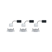 LED Einbauleuchte Nova Coin Basisset 3er Set rund 6W IP23 Alu gedreht schwenkbar 2700K 230V