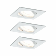 Einbauleuchte LED Nova eckig 3x6,5W  Weiß matt