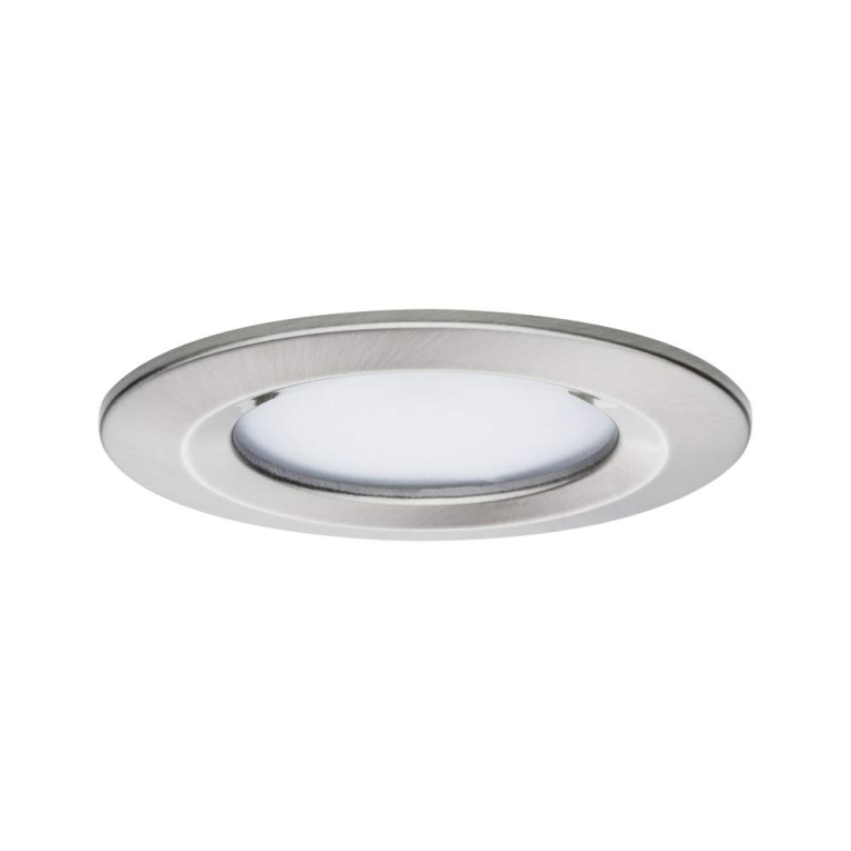 Paulmann LED Bad-Einbauleuchte Nova Coin 3er Set rund 6W IP44 Eisen gebürstet 2700K 230V