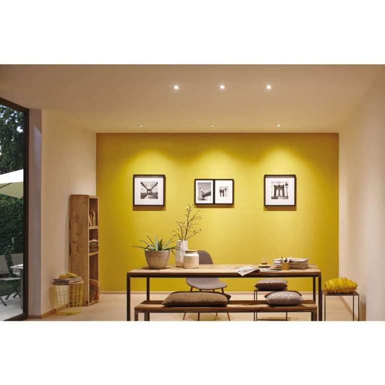Paulmann LED Bad-Einbauleuchte Nova Coin 3er Set rund 6W IP44 Eisen gebürstet 2700K 230V