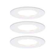 LED Bad-Einbauleuchte Nova Coin 3er Set rund 6W IP44 Weiß (matt) 2700K 230V