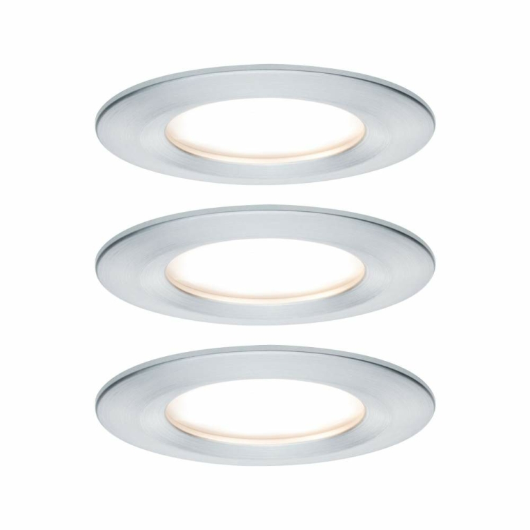 Paulmann LED Einbauleuchte Nova Coin Basisset 3er Set rund 6W IP44 Alu gedreht 2700K 230V