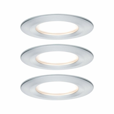 Paulmann LED Einbauleuchte Nova Coin Basisset 3er Set rund 6W IP44 Alu gedreht 2700K 230V