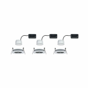 LED Einbauleuchte Nova Coin Basisset 3er Set rund 6W IP44 Alu gedreht 2700K 230V