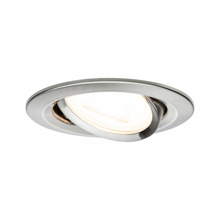 Paulmann Einbauleuchte LED Nova rund 1x6,5W GU10 Eisen gebürstet