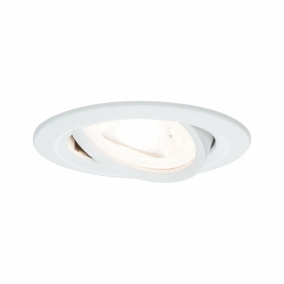 Paulmann LED Einbauleuchte Nova Einzelspot rund 1x6.5W IP23 GU10 Weiß (matt) schwenkbar dimmbar 3-step-dim 2700K 230V