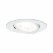LED Einbauleuchte Nova Einzelspot rund 1x6.5W IP23 GU10 Weiß (matt) schwenkbar dimmbar 3-step-dim 2700K 230V