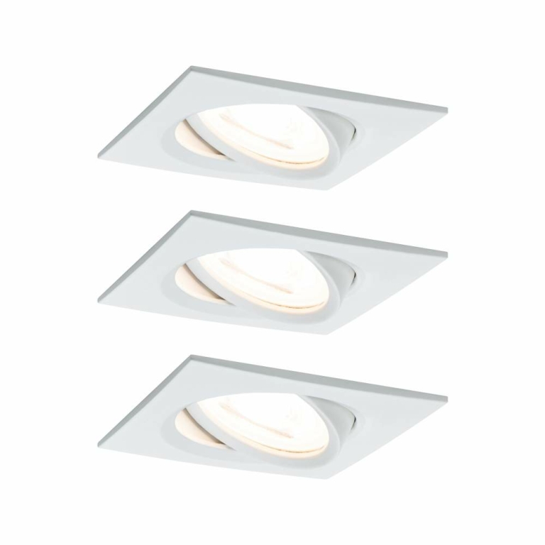 Paulmann Einbauleuchte LED Nova eckig 3x6,5W GU10 Weiß matt