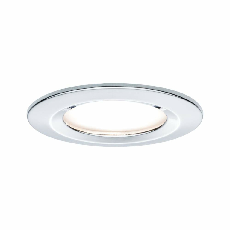 Paulmann LED Bad-Einbauleuchte Nova Basisset 3er Set rund 6.5W IP44 GU10 Chrom dimmbar 3-step-dim 2700K 230V
