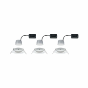 LED Einbauleuchte Nova Coin 3er Set rund 6W IP23 Weiß (matt) schwenkbar dimmbar 3-step-dim 2700K 230V