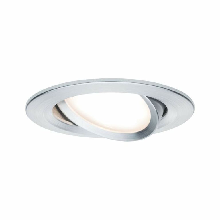 Paulmann LED Einbauleuchte Nova Coin Einzelleuchte rund 6W IP23 Alu gedreht schwenkbar dimmbar 3-step-dim 2700K 230V