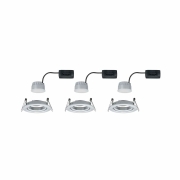 LED Einbauleuchte Nova Coin Basisset 3er Set rund 6W IP23 Alu gedreht schwenkbar dimmbar 3-step-dim 2700K 230V