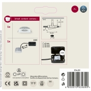 LED Einbauleuchte Nova Coin Einzelleuchte eckig 6W IP23 Weiß (matt) schwenkbar dimmbar 3-step-dim 2700K 230V