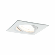 LED Einbauleuchte Nova Coin Einzelleuchte eckig 6W IP23 Weiß (matt) schwenkbar dimmbar 3-step-dim 2700K 230V