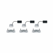 Einbauleuchte LED Nova eckig 3x6,5W  Alu gedreht