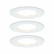 LED Einbauleuchte Nova Coin Basisset 3er Set rund 6W IP44 Weiß (matt) dimmbar 3-step-dim 2700K 230V
