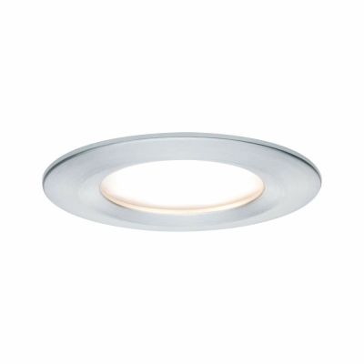 Paulmann LED Bad-Einbauleuchte Nova Coin Einzelleuchte rund 6W IP44 Alu gedreht dimmbar 3-step-dim 2700K 230V