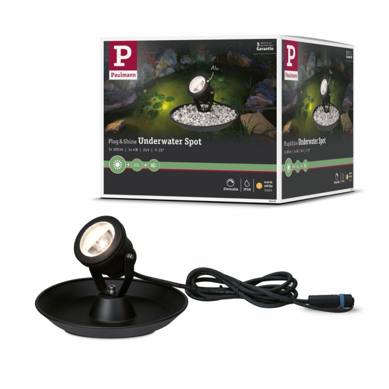 Paulmann Plug & Shine Underwater Spotlight IP68 3000K 4W