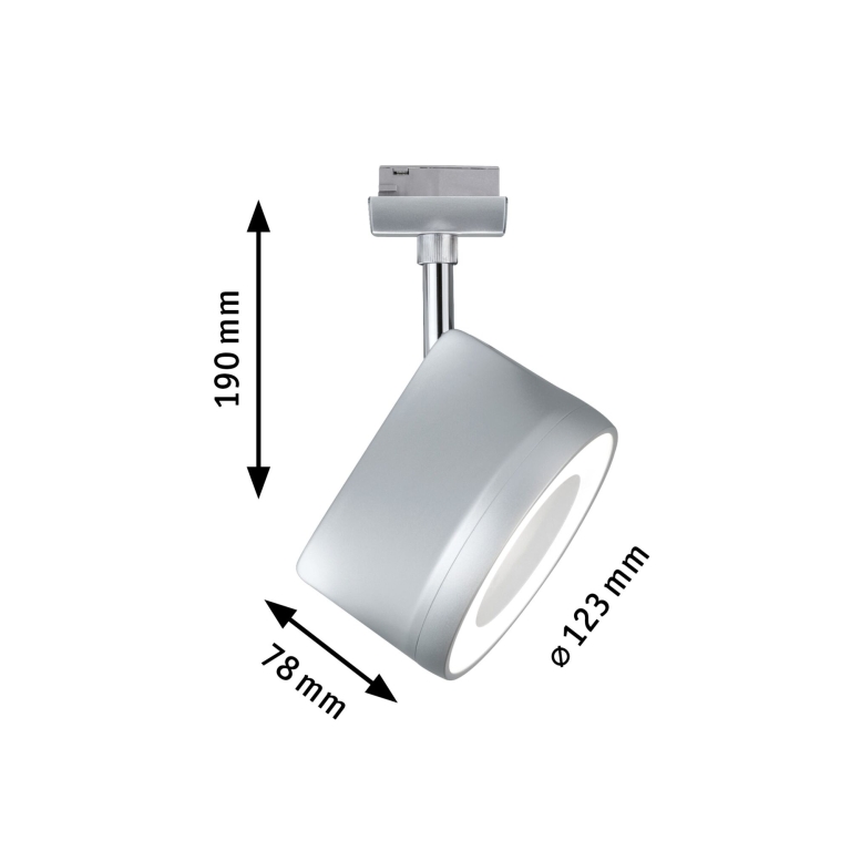 Paulmann URail LED Spot Arena 15W 800lm 2700K dimmbar chrom matt (LED fest verbaut)