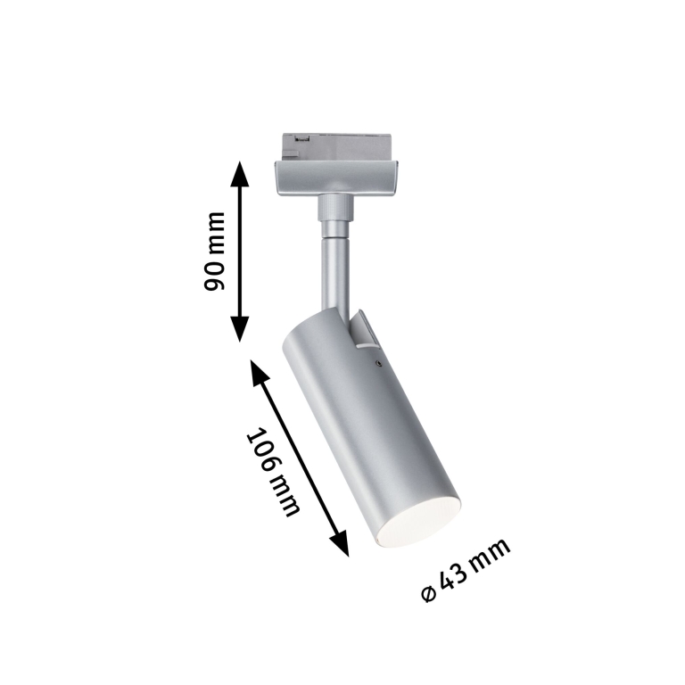 URail LED-Spot Tubo Chrom Matt