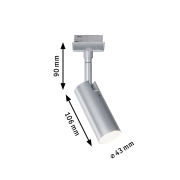 URail LED-Spot Tubo Chrom Matt